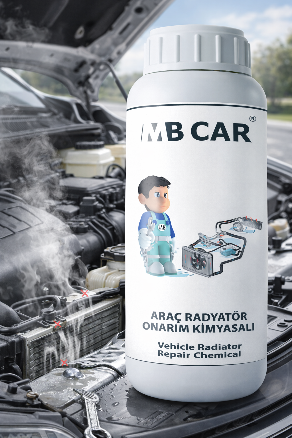 MB CAR Radyatör Kaçak Onarım Kimyasalı 500 ml