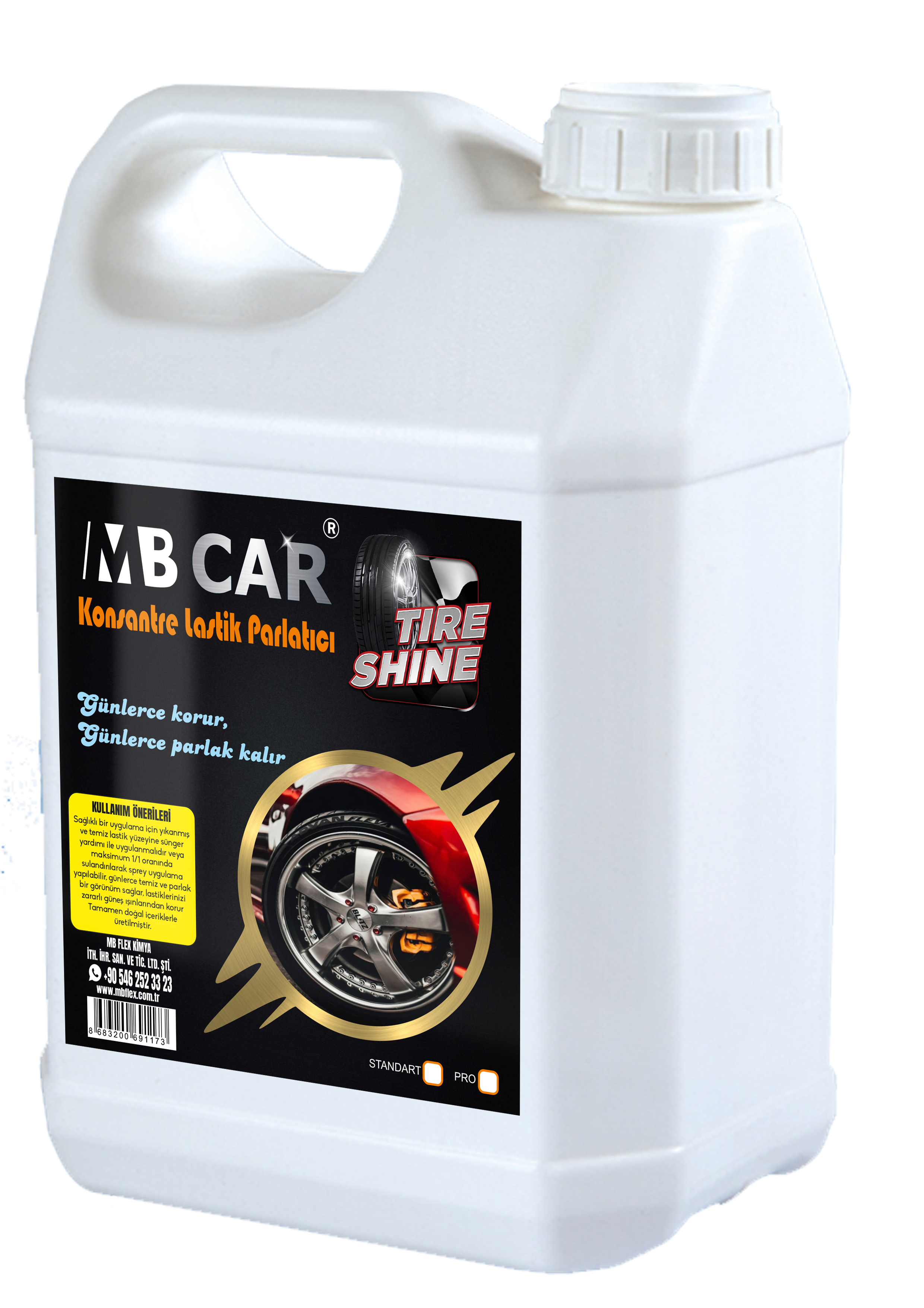MB CAR Lastik Parlatıcı Solüsyon 5 Kg