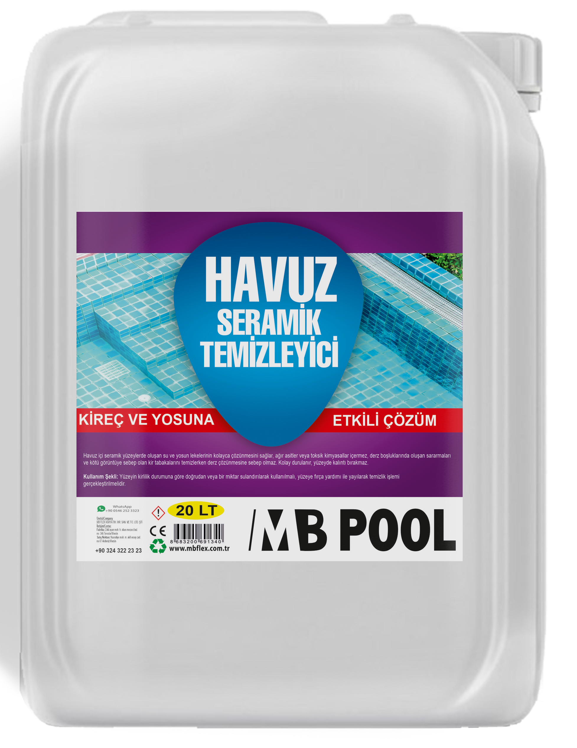 MB Pool Havuz Seramik Temizleyici 20 KG