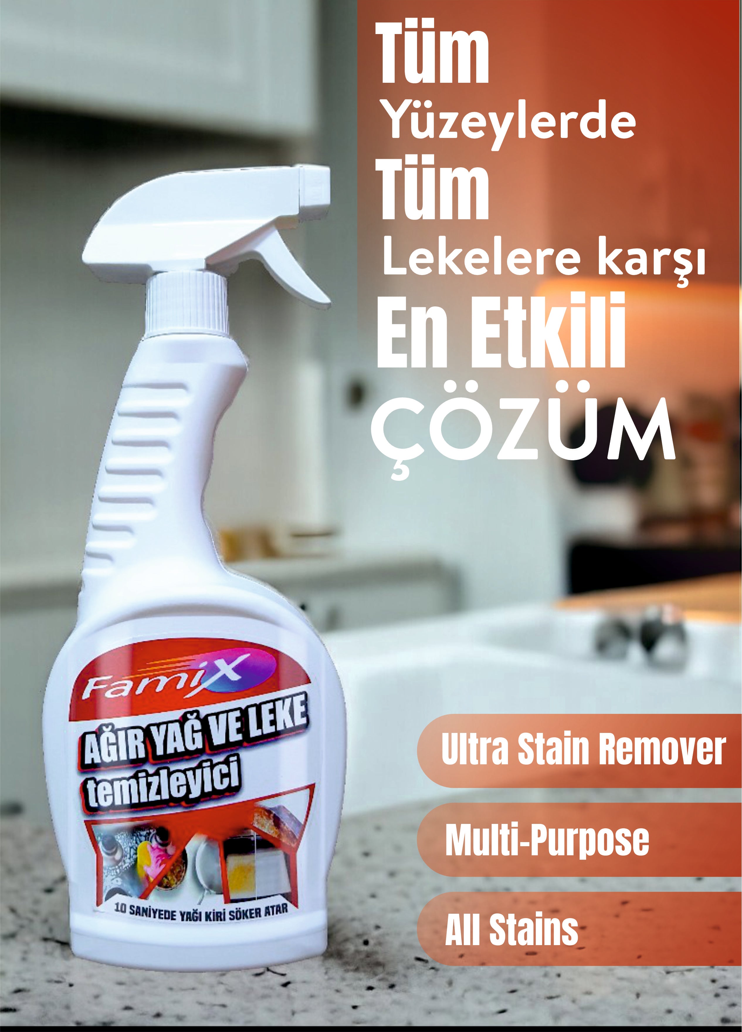 Famix Ağır Yağ ve Leke Temizleyici 750 ml
