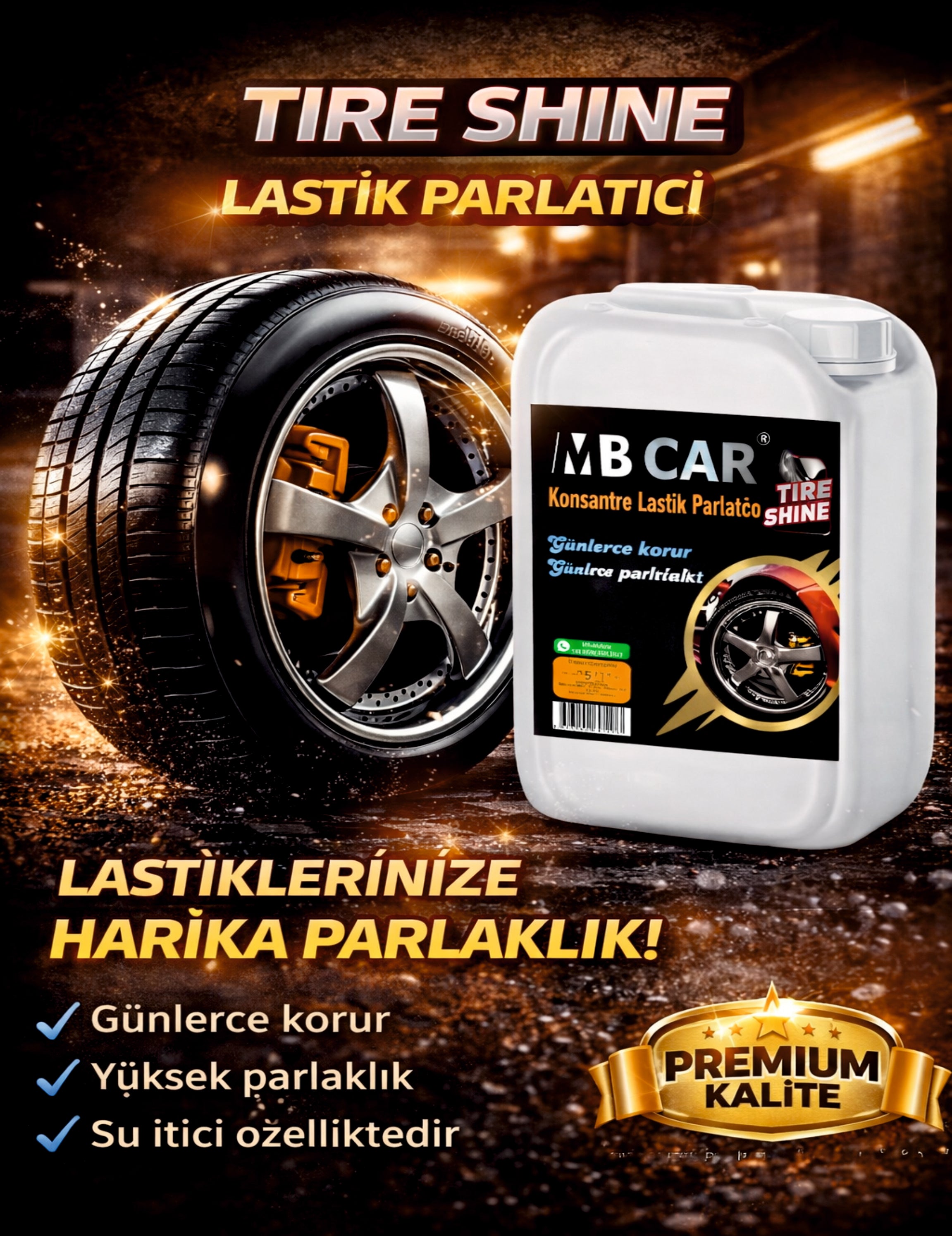 MB CAR Lastik Parlatıcı Solüsyon 5 KG