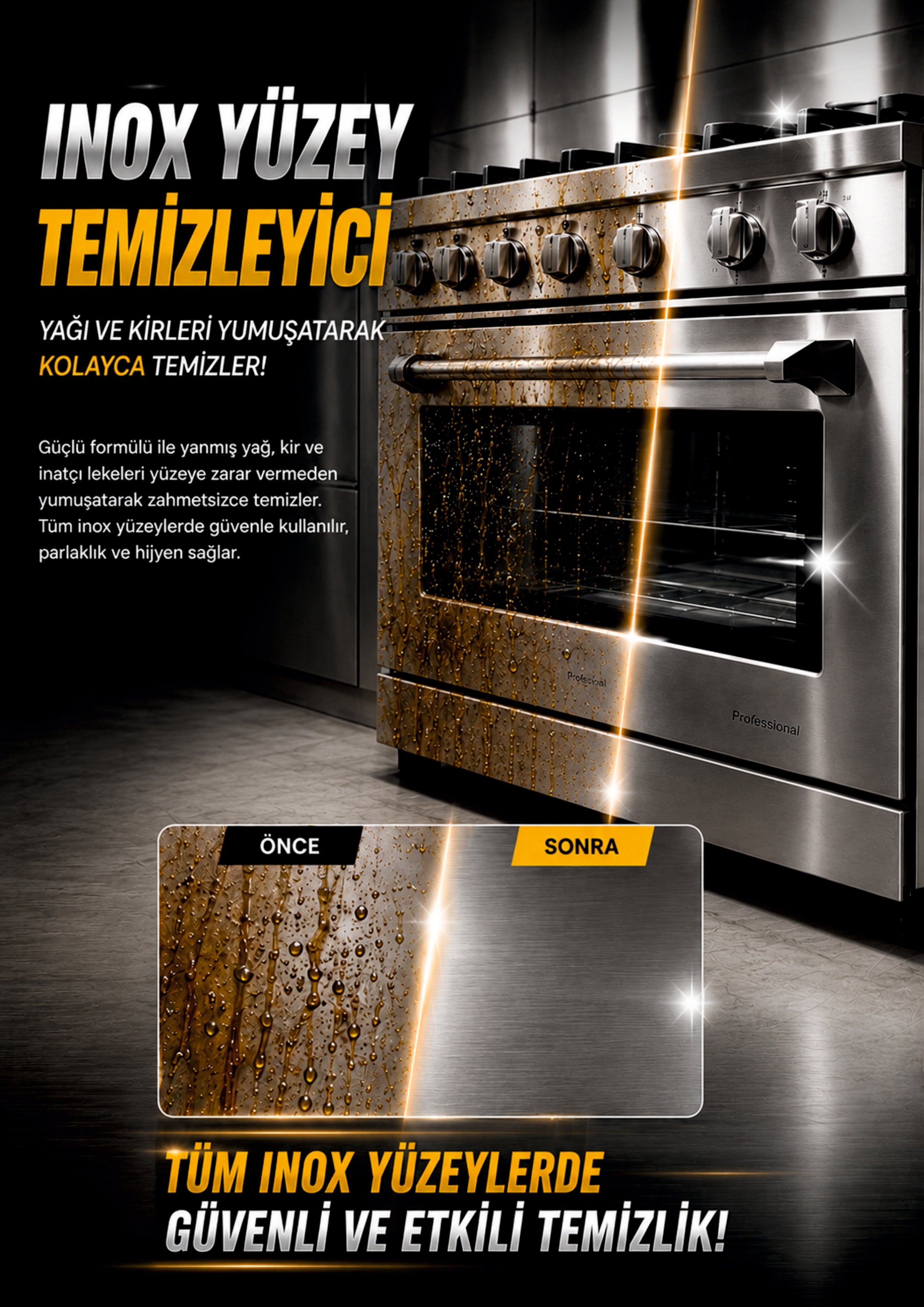 İnox Yüzey Temizleyici Sprey 750 ml