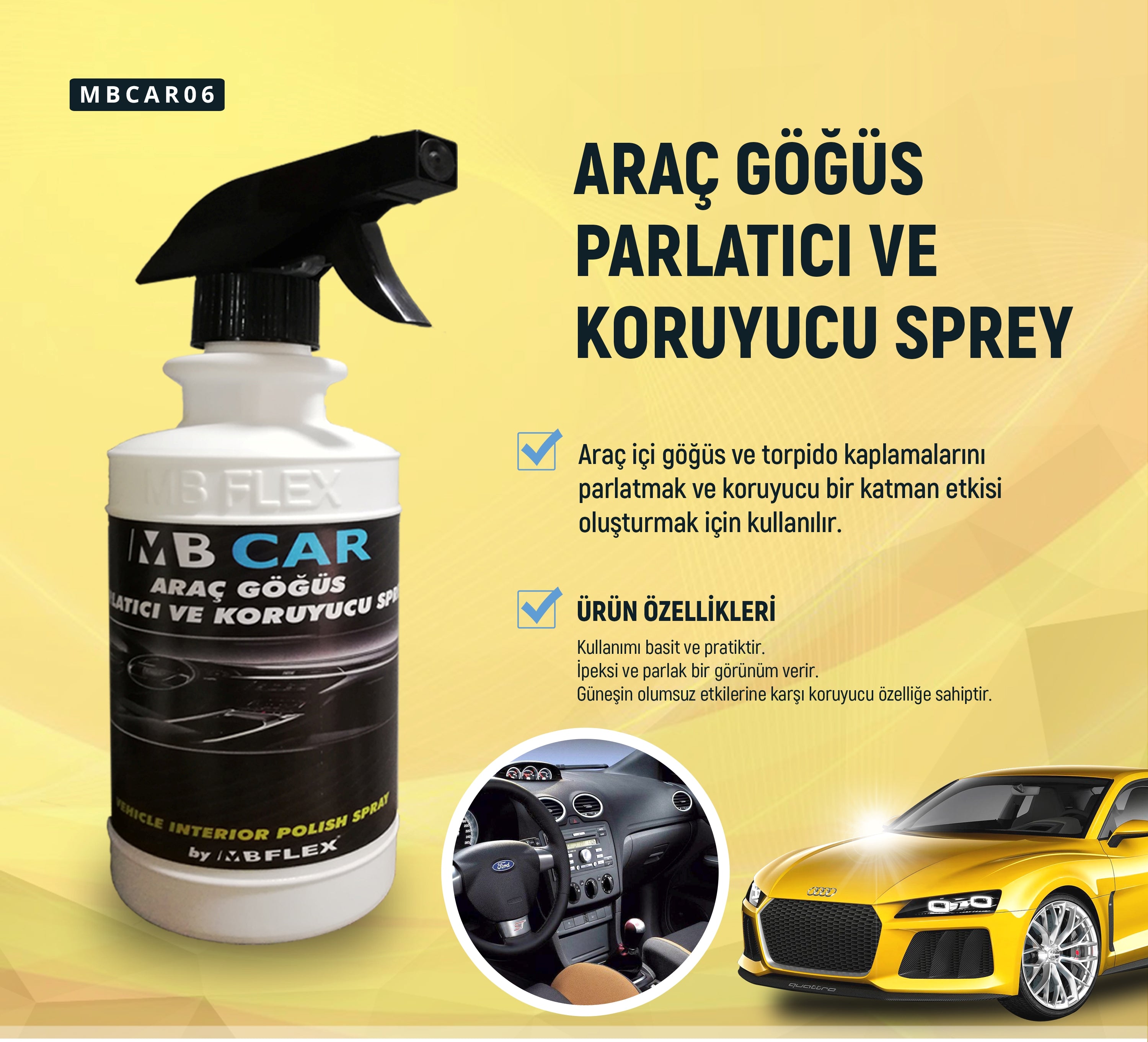 MB CAR Torpido-Göğüs Parlatıcı 500 Ml