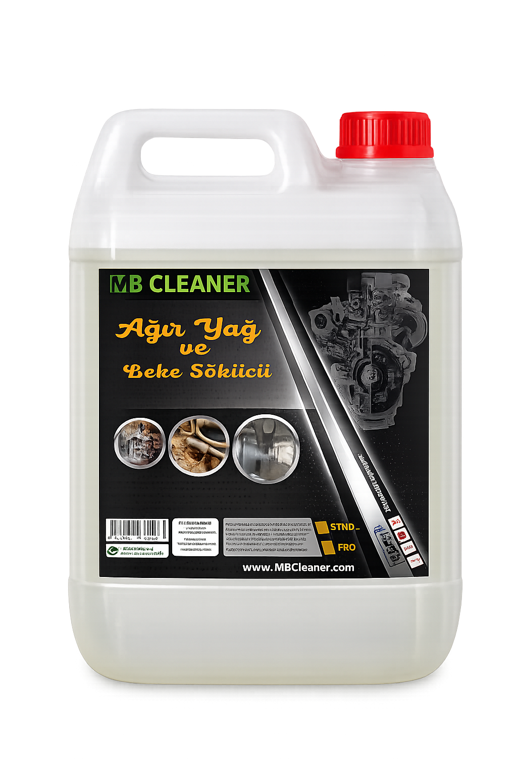 Ağır Yağ ve Leke Sökücü Yüksek Kapasiteli Yağ ve Kir Sökücü 5 KG