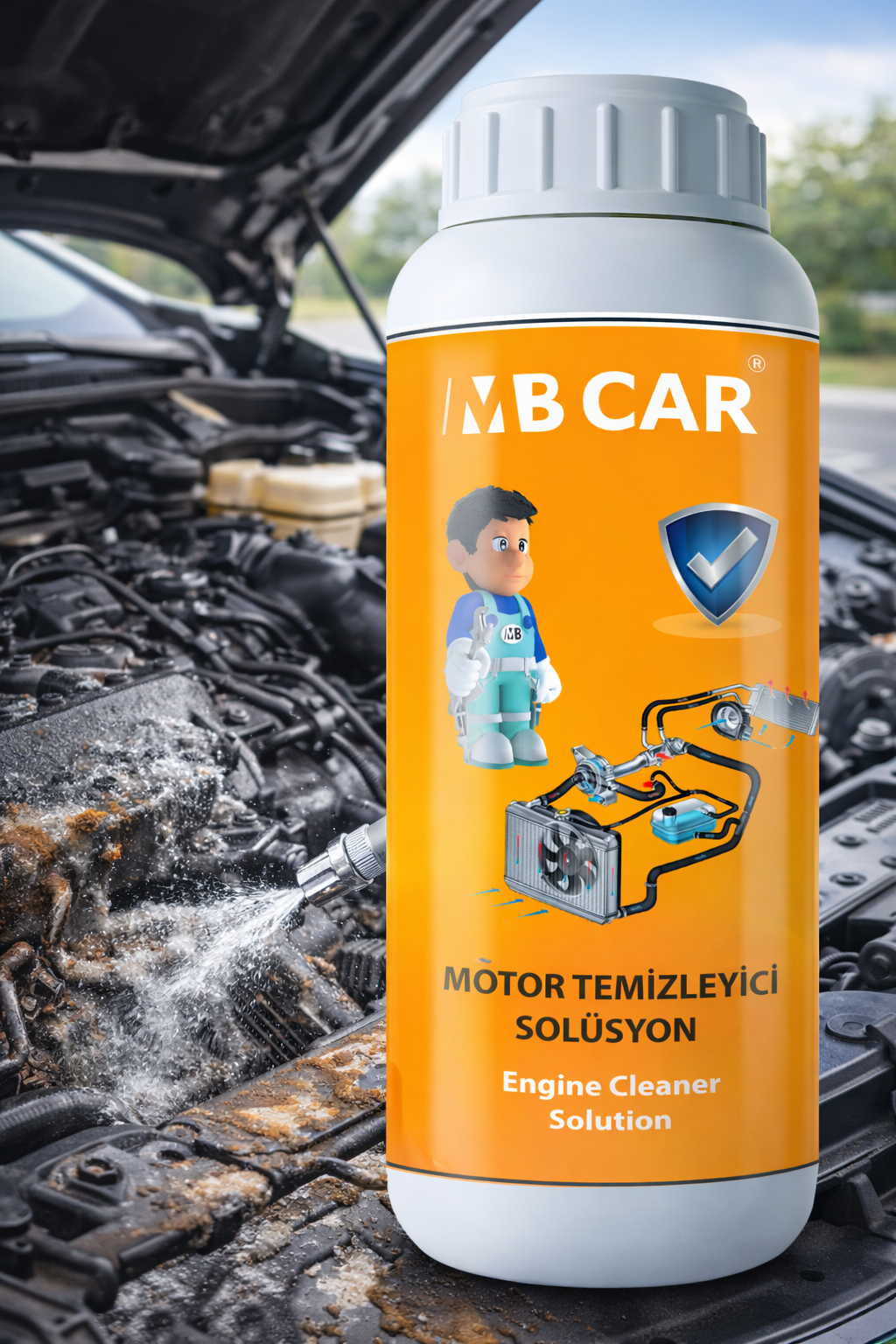 MB CAR Motor Temizleyici Solüsyon (Radyatör içi yağ temizleyici) 500 ml
