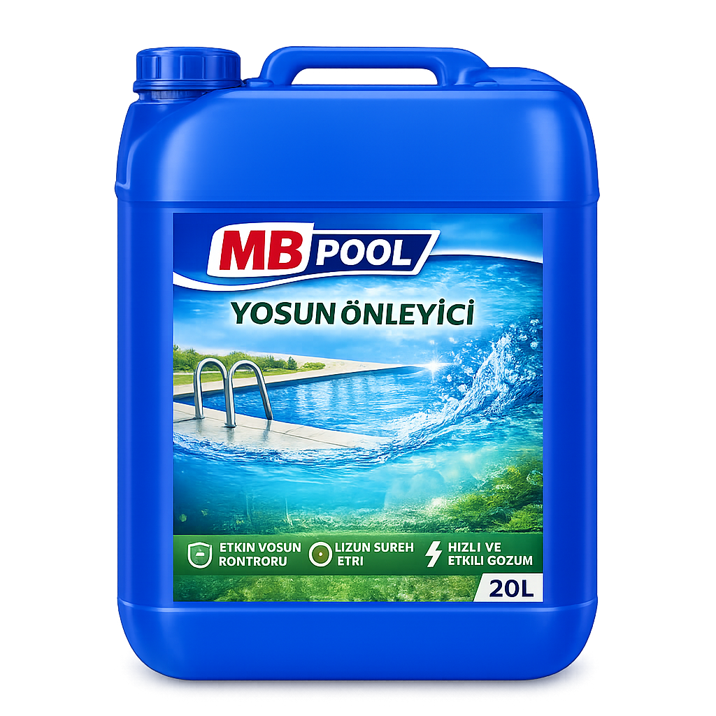 MB Pool Yosun Önleyici 20 LT – Havuz Yosun Önleyici Kimyasal | Profesyonel Havuz Bakım Ürünü