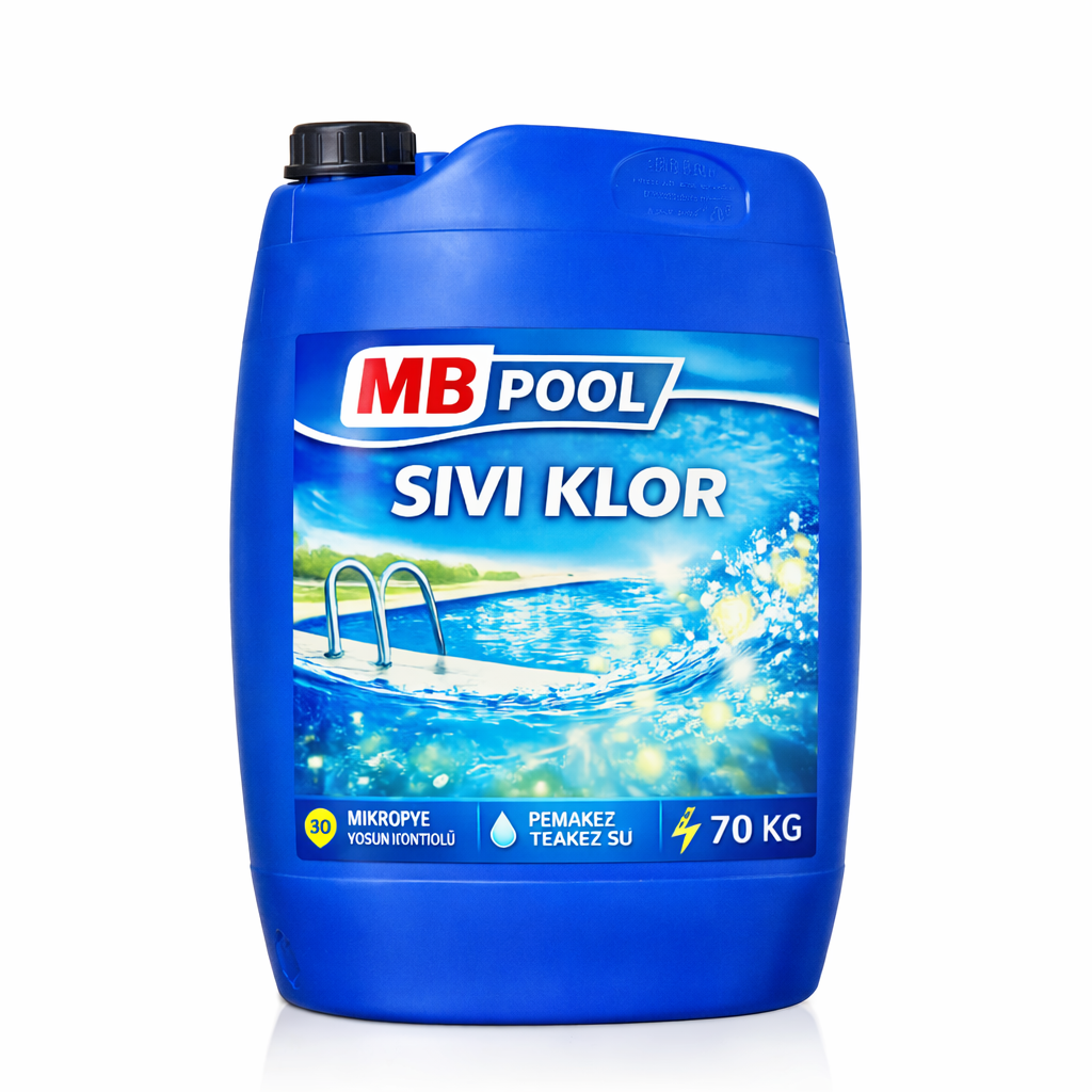 MB Pool Sıvı Klor 70 KG – Havuz Dezenfeksiyon Kloru | Güçlü ve Hızlı Etkili Havuz Kloru