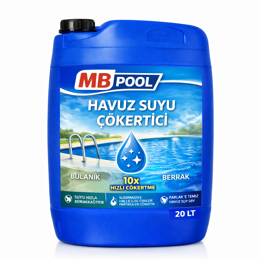 MB Pool Havuz Suyu Çökertici-Berraklaştırıcı 20 LT – Havuz Su Berraklaştırıcı | Profesyonel Havuz Bakım Kimyasalı
