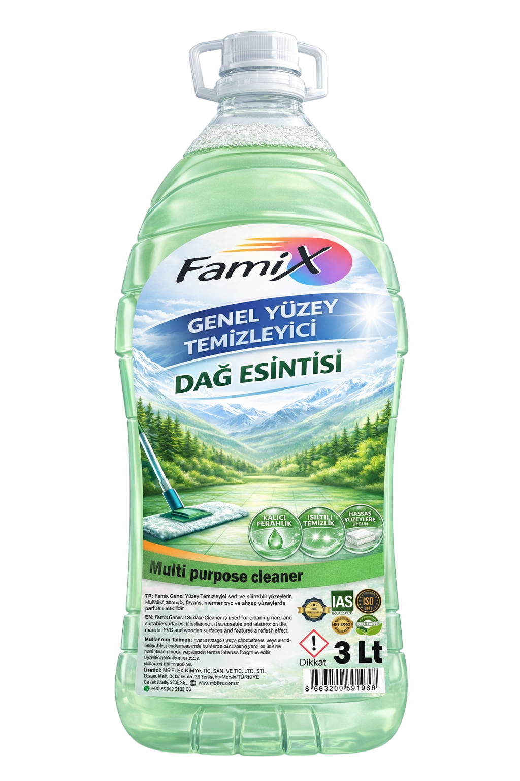 Famix Genel Yüzey Temizleyici Dağ Esintisi 3Lt