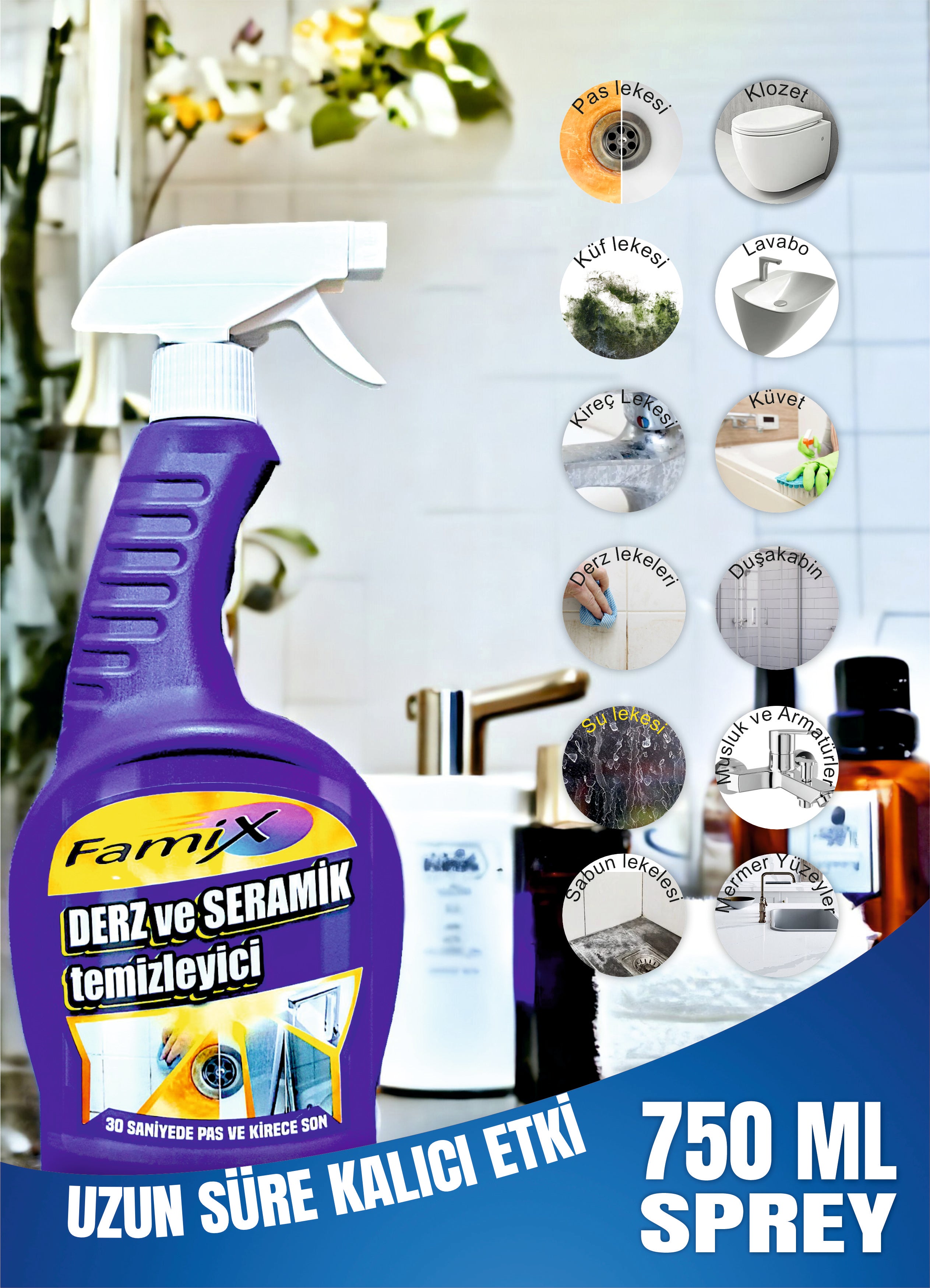 Famix Derz ve Seramik Temizleyici 750 ml