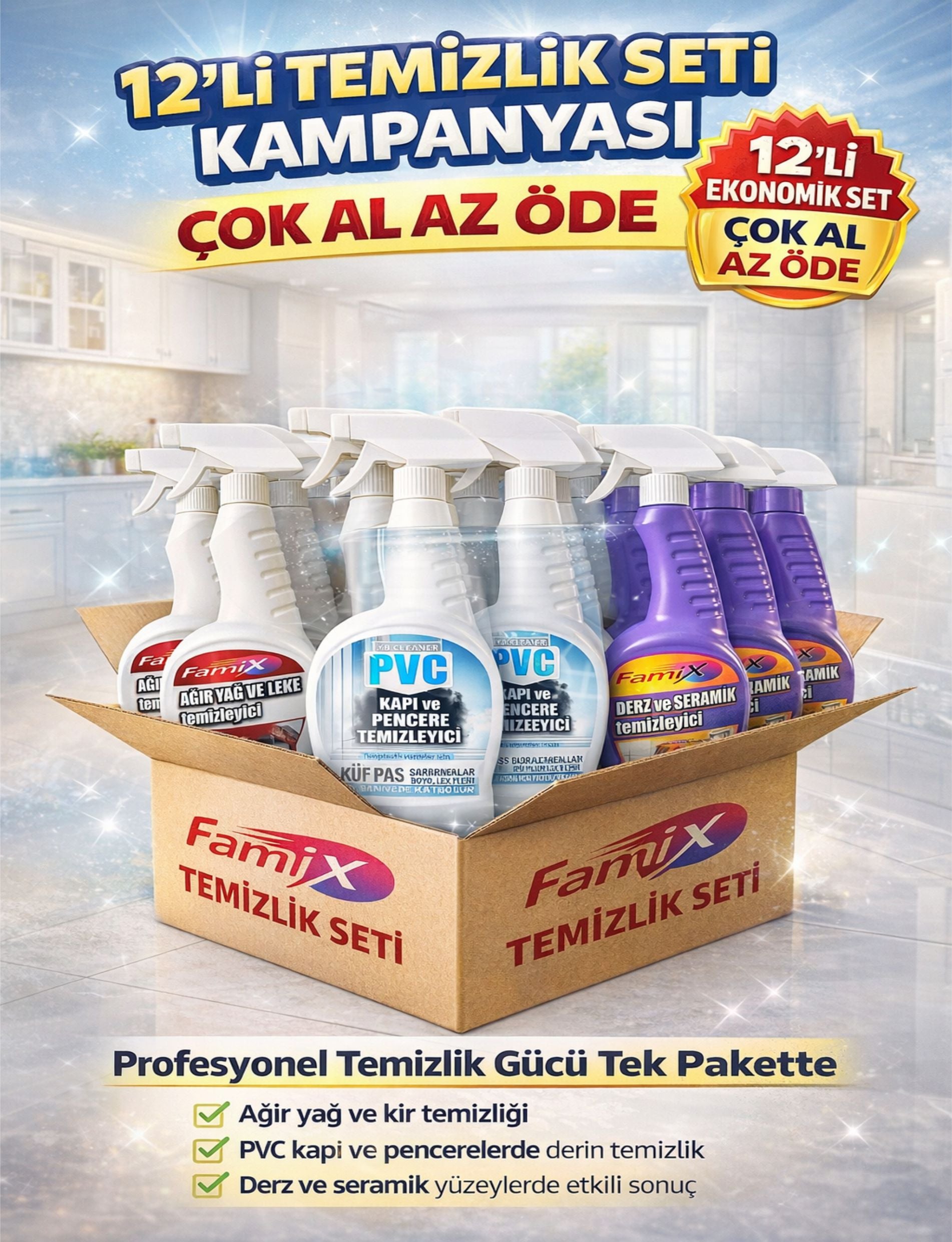 Famix 12 Li Temizlik Seti