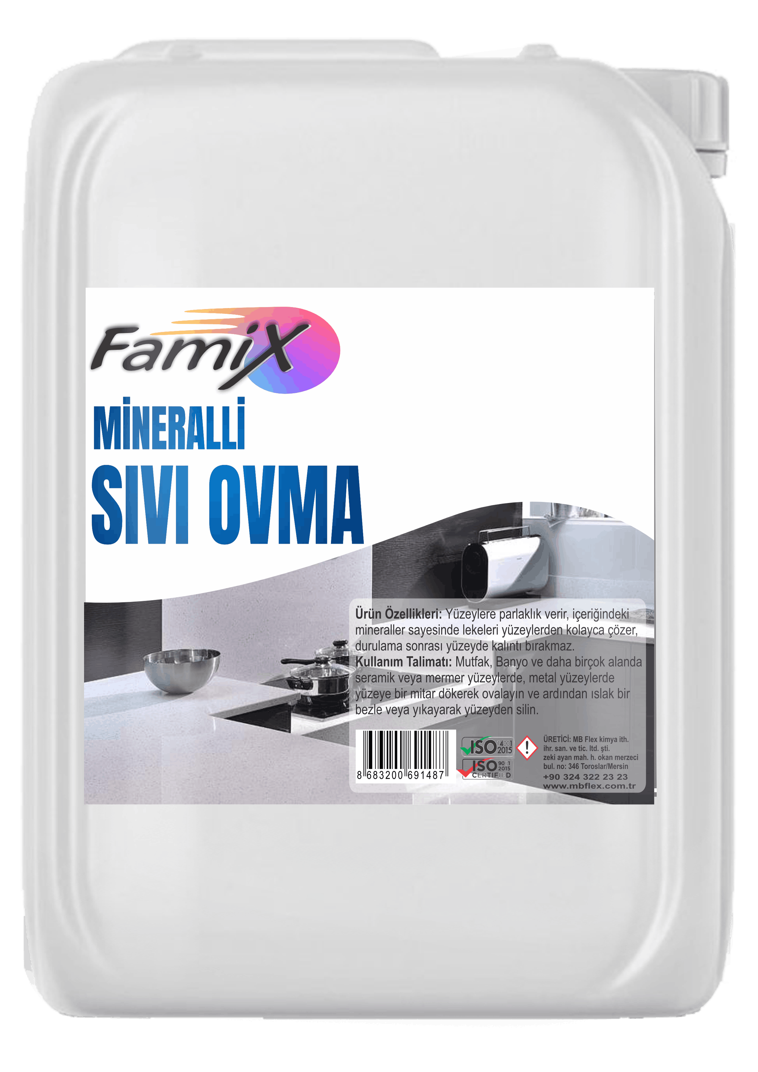 Famix Mineralli Sıvı Ovma Jeli 35 KG