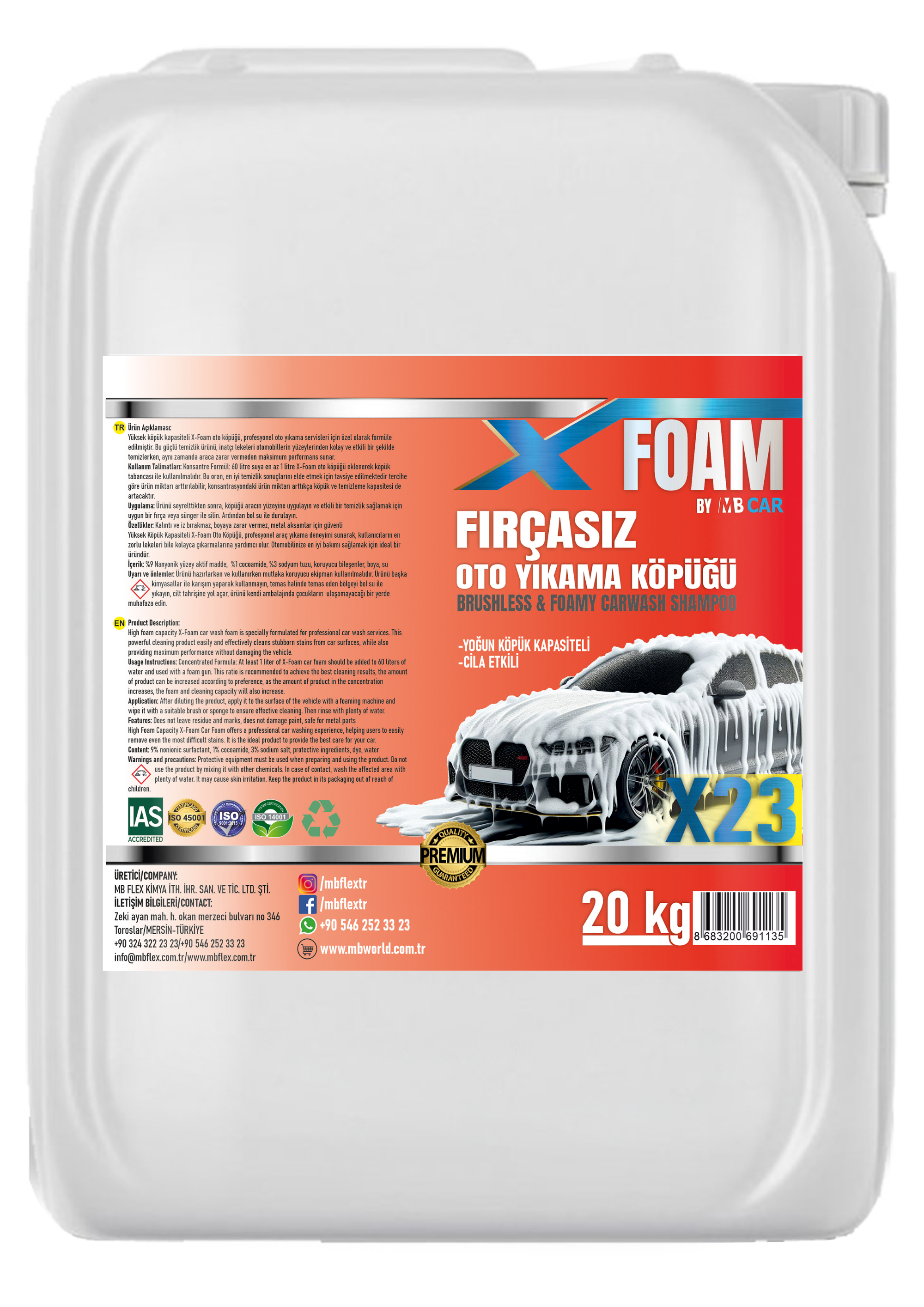 X23 Extra Cilalı Oto Köpüğü 10'lu Kampanya Paketi