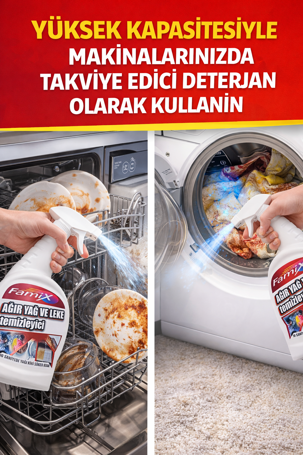 Ağır Yağ ve Leke Temizleyici 3 lü Fırsat Paketi