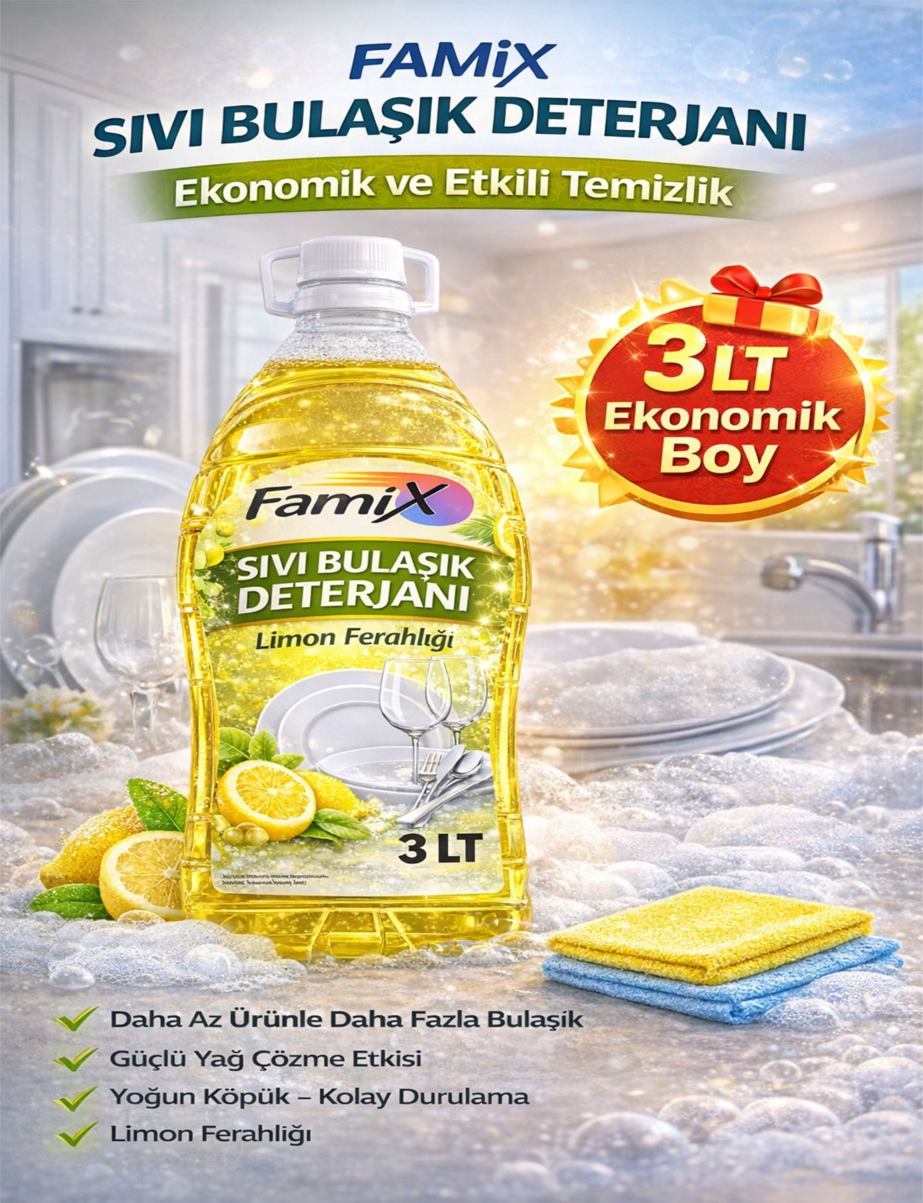 Famix 4 lü Genel Temizlik Seti