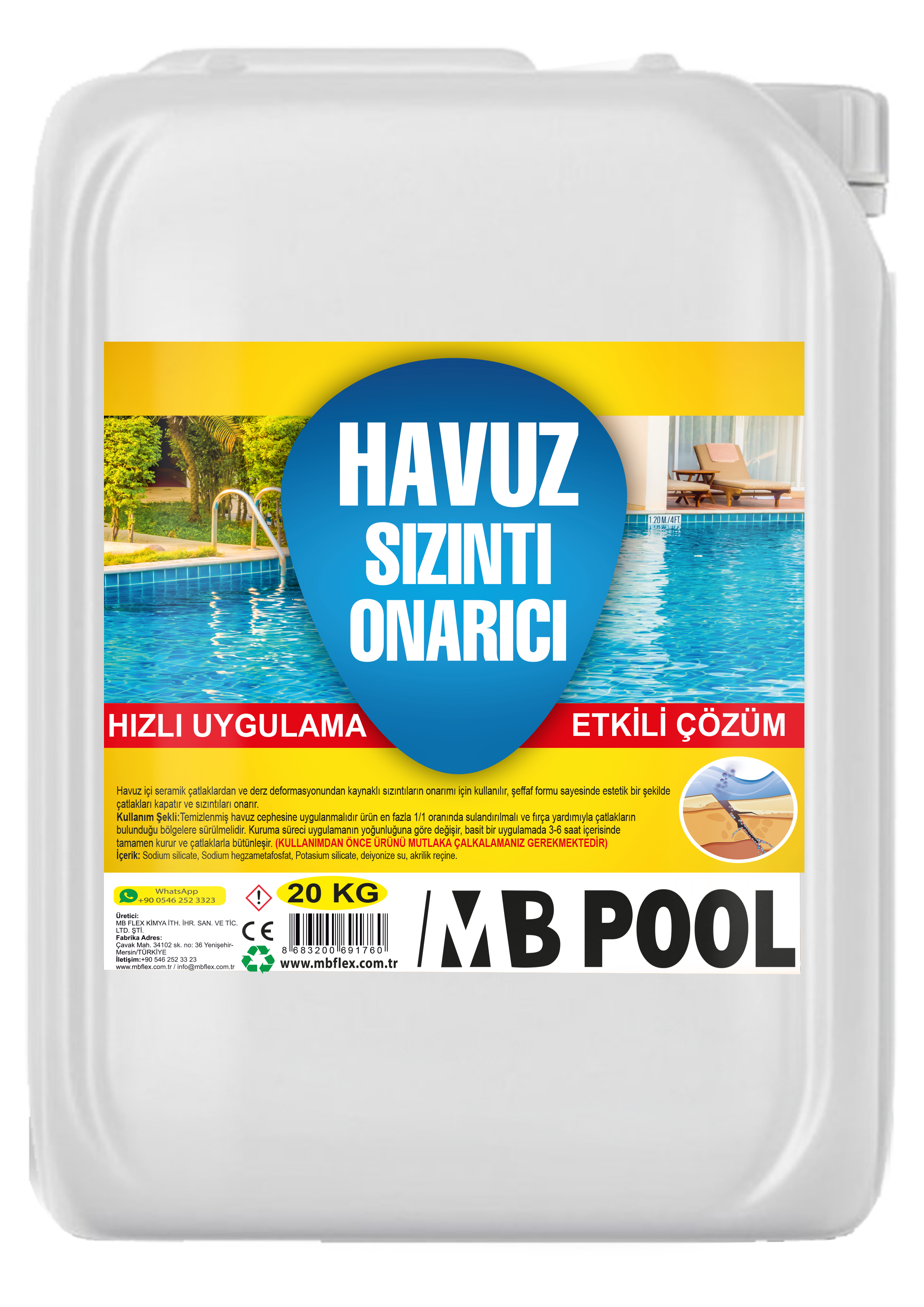 MB Pool Havuz Sızıntı Onarıcı 20 Kg