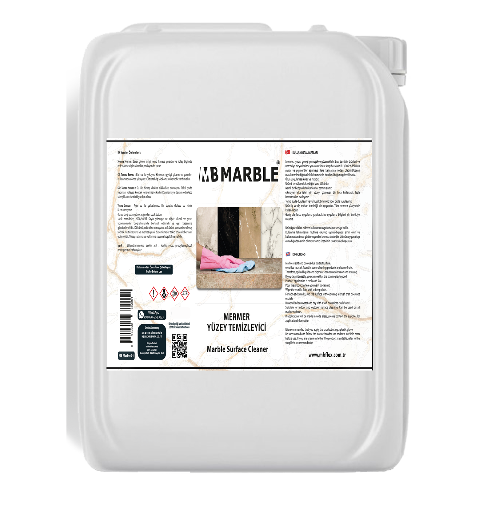 MB Marble Mermer Yüzey Temizleyici 20 LT