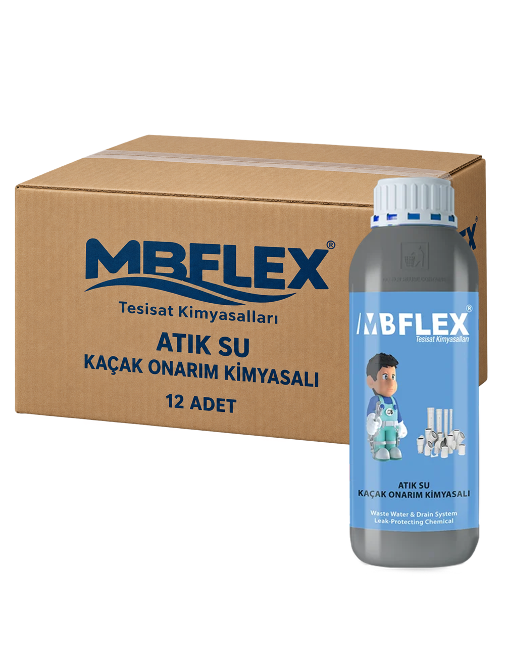 Atıksu Borusu Sızıntı Onarım Kimyasalı 3+1 Koli Kampanyası (1 LT x 48 Adet)