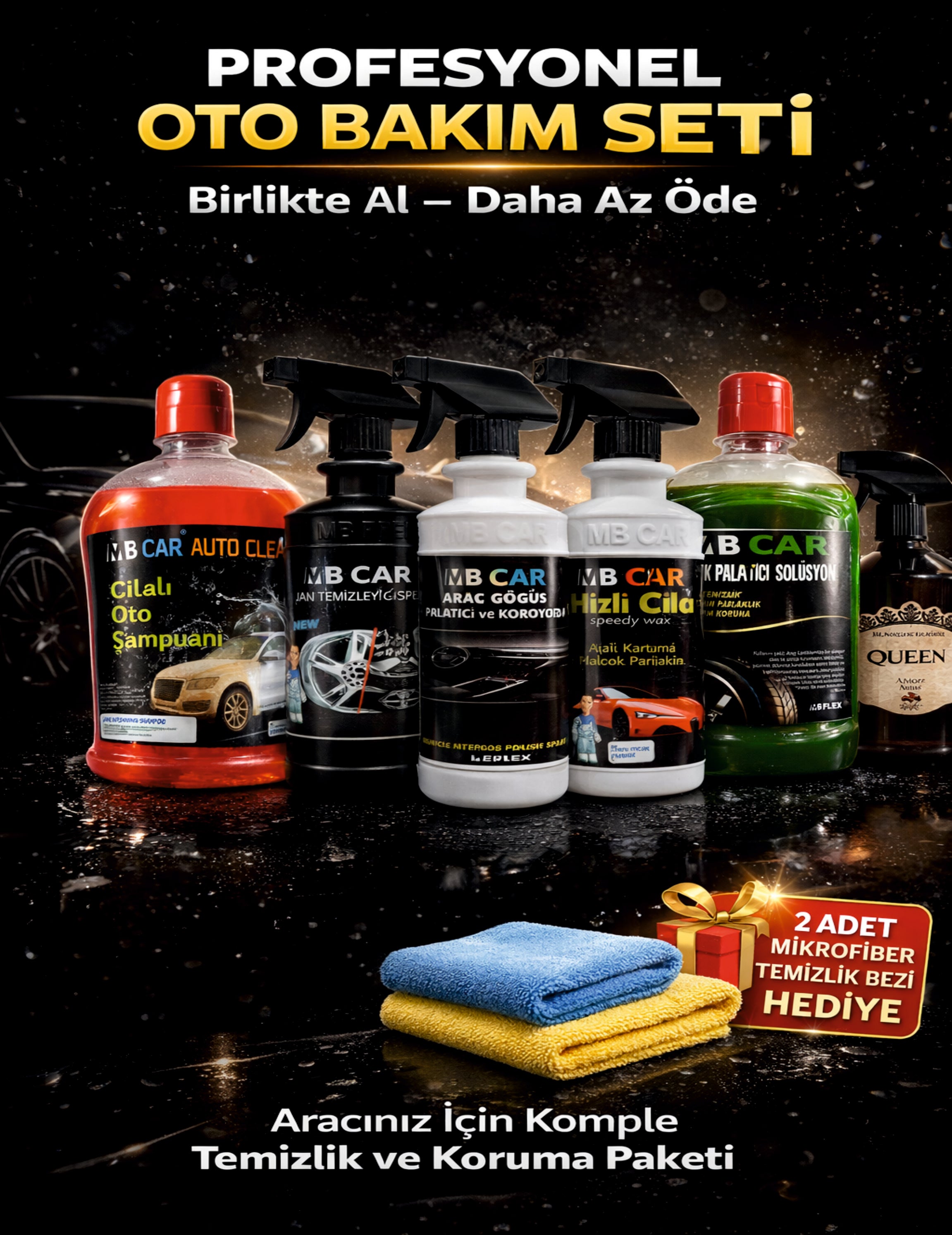 MB CAR Profesyonel Oto Bakım ve Temizlik Seti