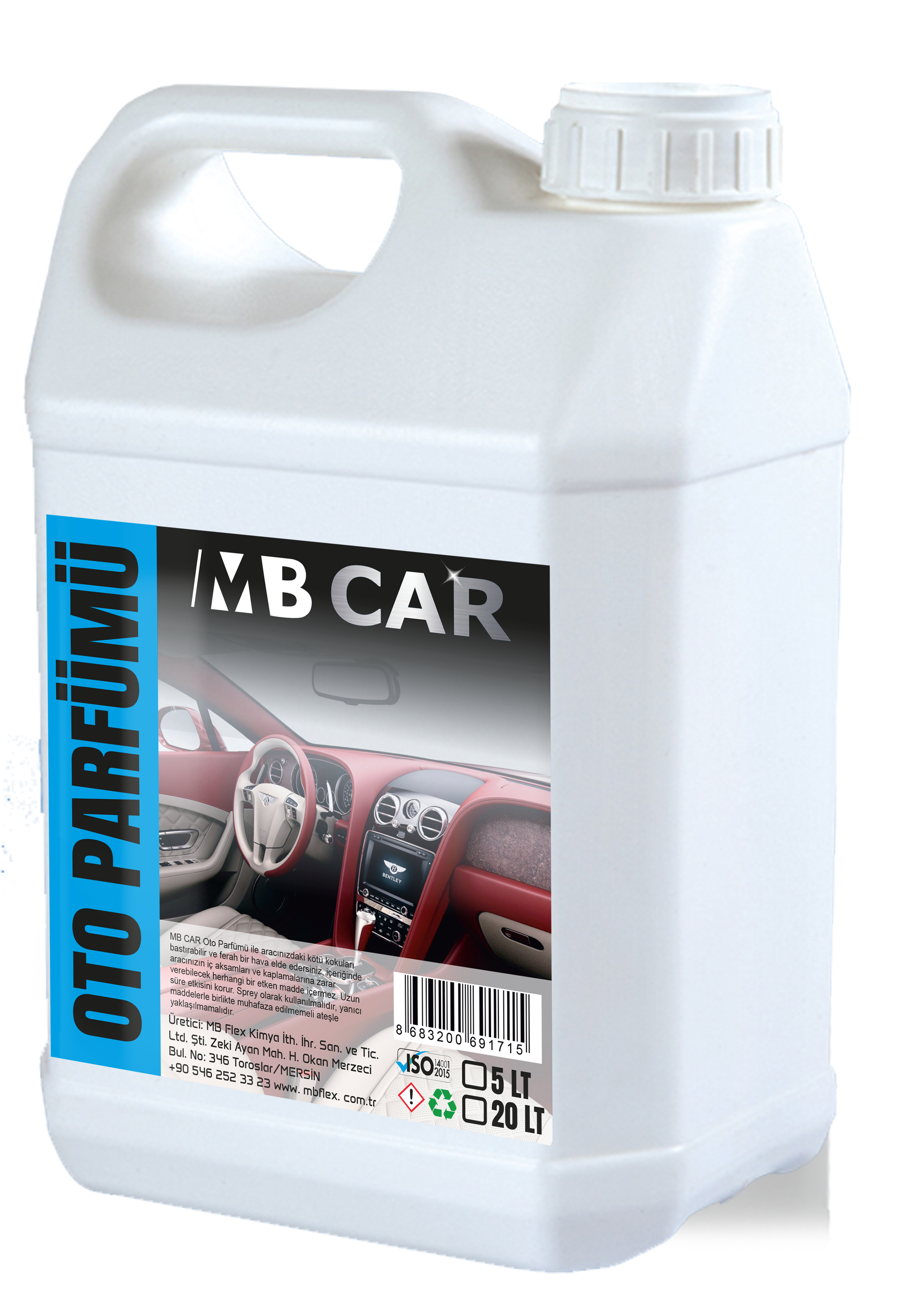 MB Car Oto Parfümü  Ocean Fresh 5 Lt