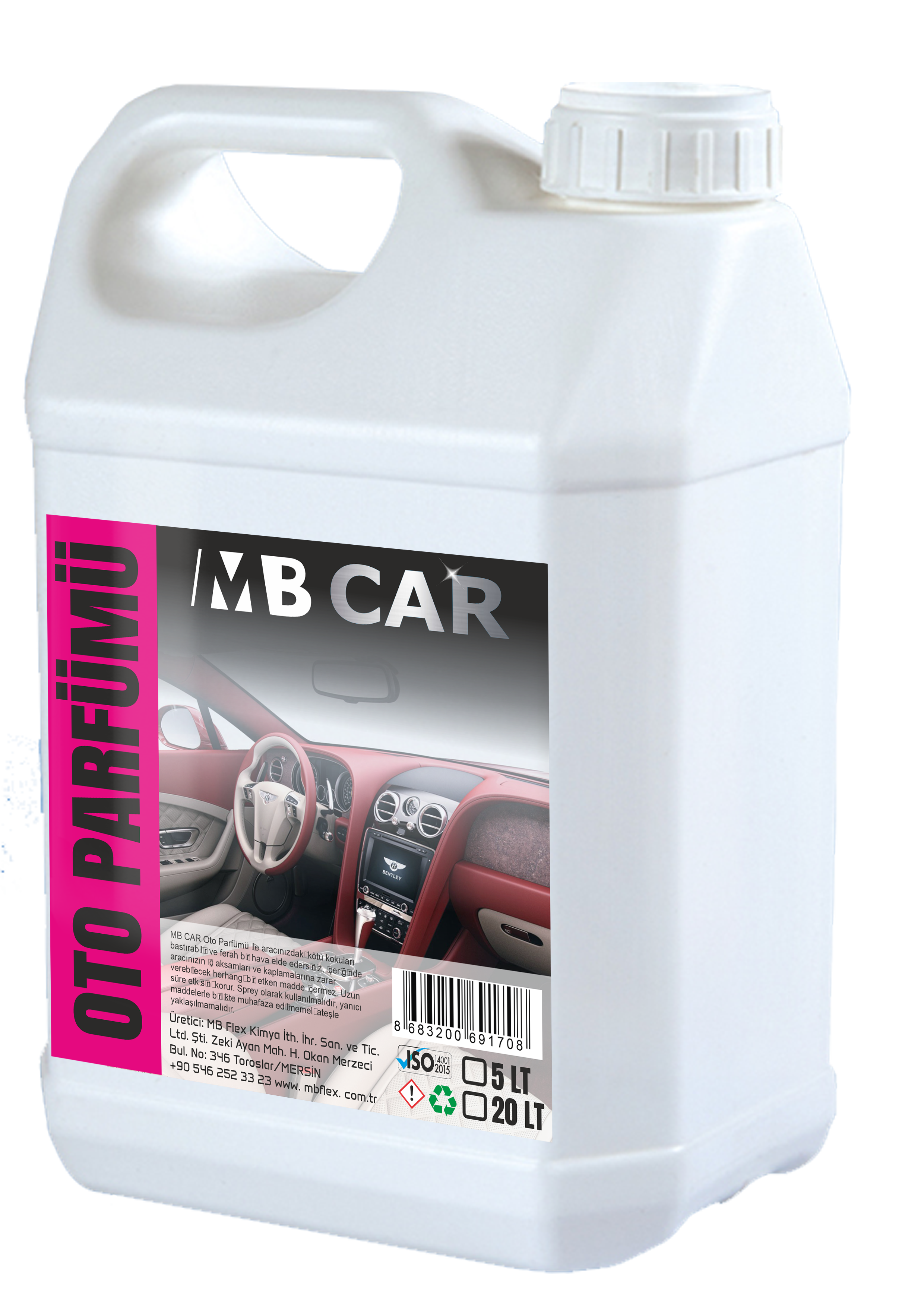 MB Car Oto Parfümü  Frambuaz 5 Lt