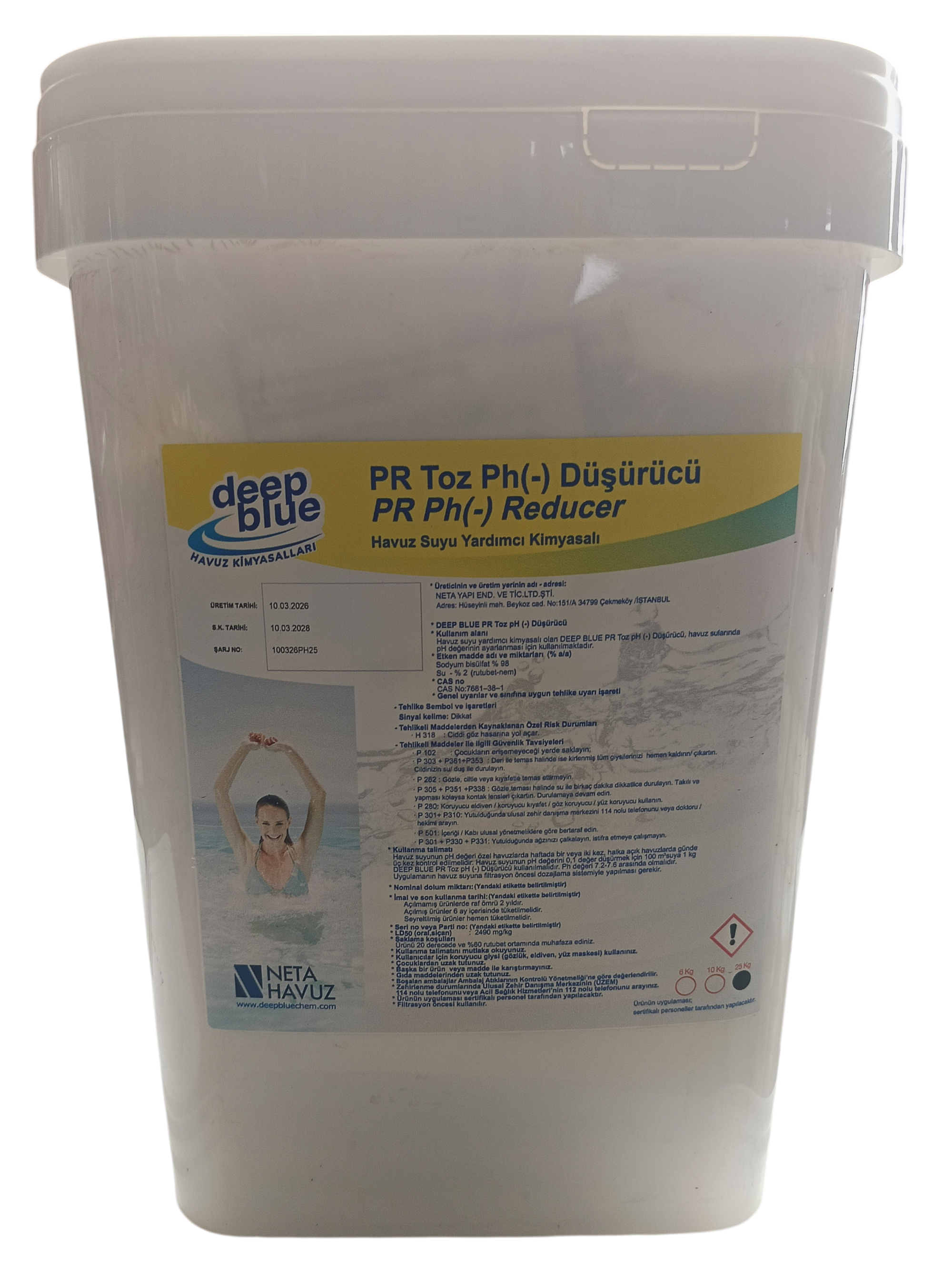 MB Pool Havuz pH Düşürücü 25 Kg