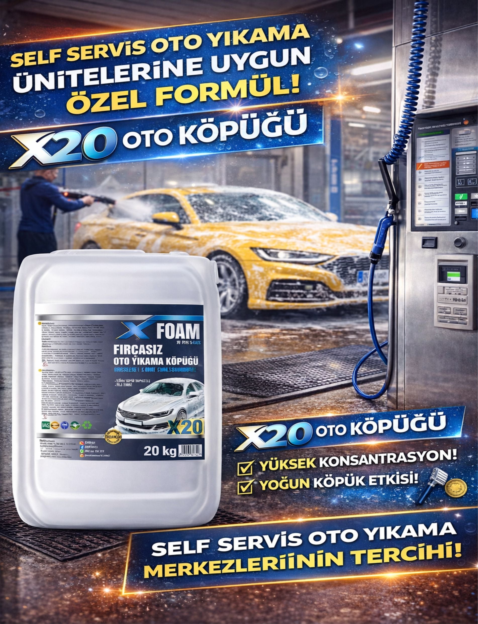 X20 Cilalı Oto Köpüğü 5 Li Fırsat Paketi