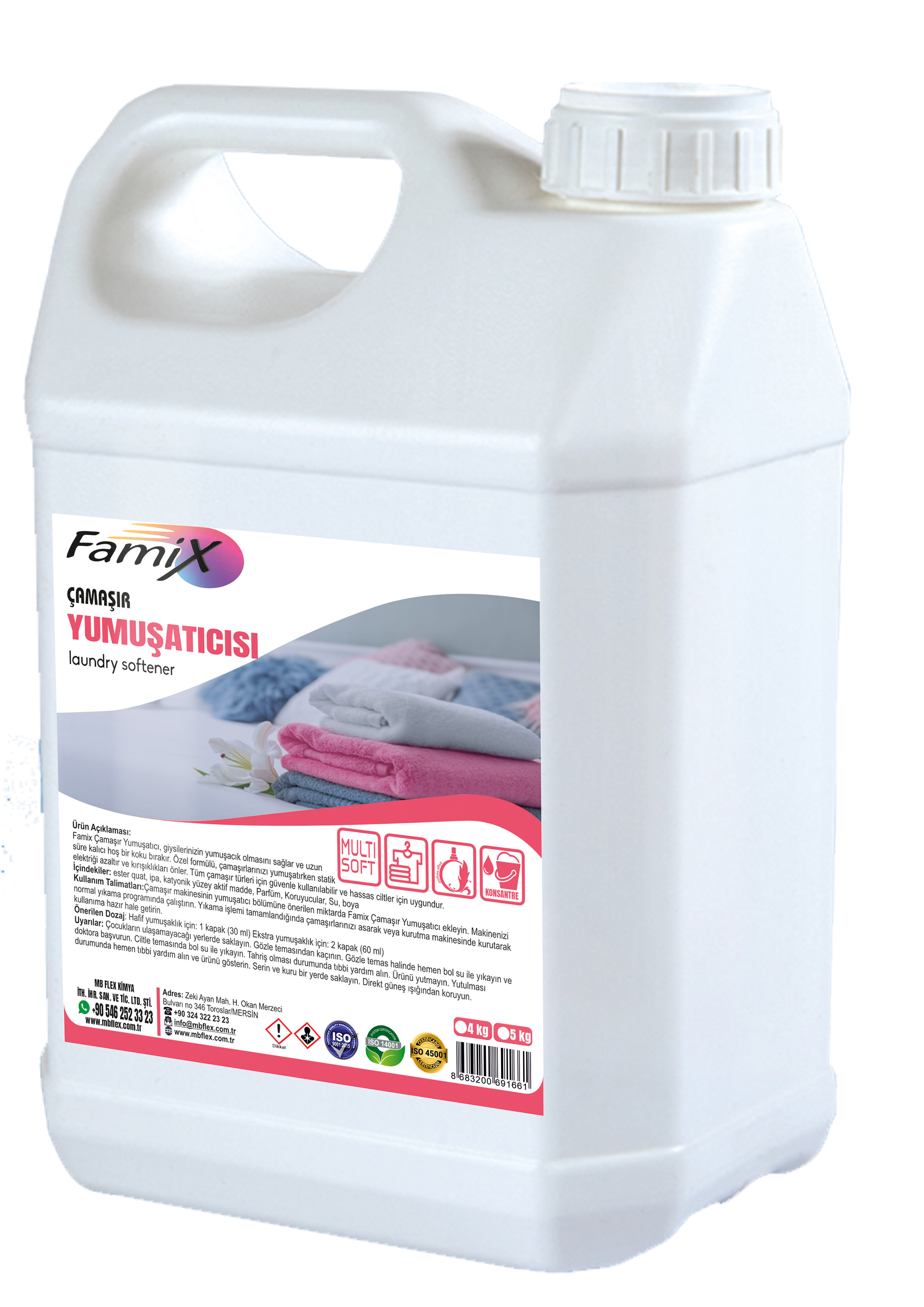 Famix Parfüm Etkili Çamaşır Yumuşatıcısı 5 LT